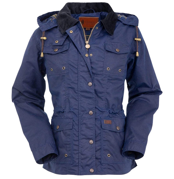 Ladies' Oilskin Jillaroo Jacket in Navy Blue