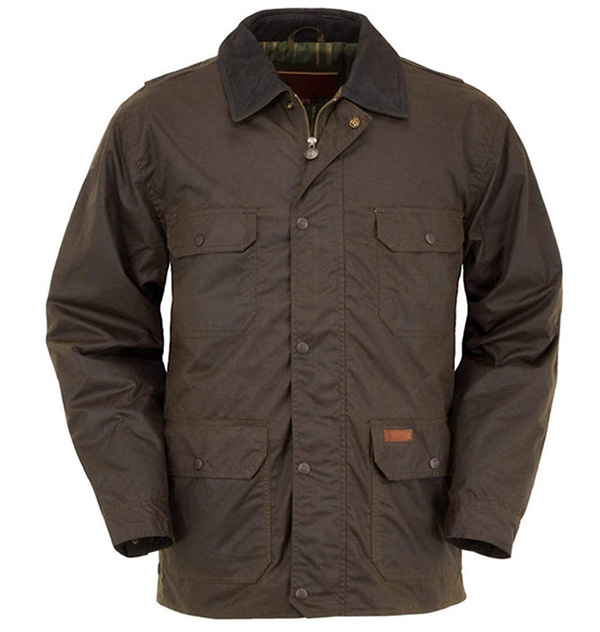 Ladies and Mens Gidley Oilskin Jacket - Bronze Colour
