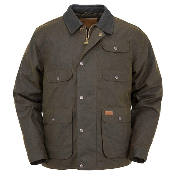 Ladies and Mens Oilskin Overland Bomber Jacket - Bronze Colour