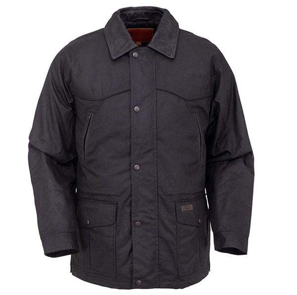 Ladies' and Mens' Pathfinder Oilskin Jacket - Black Colour